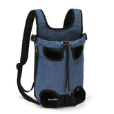 Soft pet chest bag in various sizes and colors including black, blue denim, beige and light green corgi patterns
