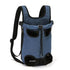 Soft pet chest bag in various sizes and colors including black, blue denim, beige and light green corgi patterns