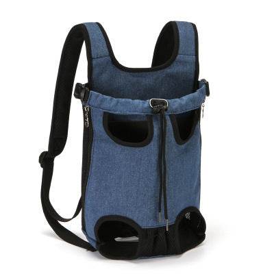 Soft pet chest bag in various sizes and colors including black, blue denim, beige and light green corgi patterns