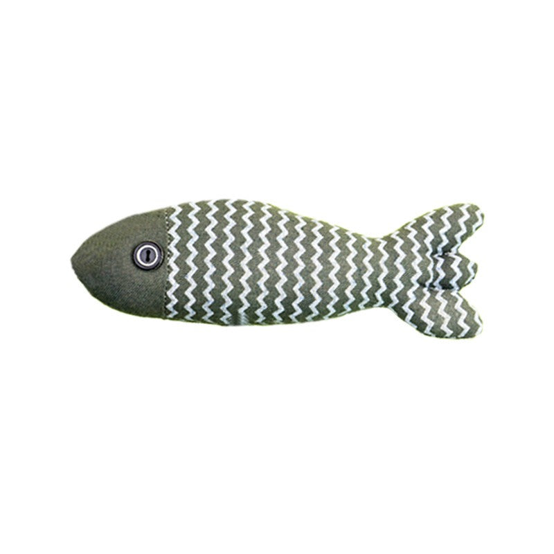 Pet Mint Fish Toy in three random colors for cats of all ages