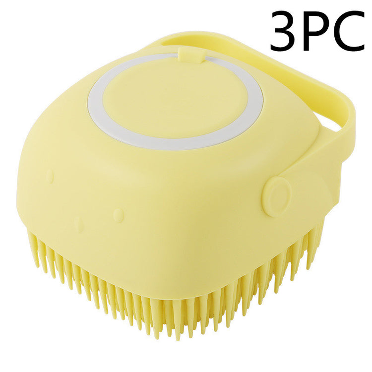 Silicone Dog Bath Massage Gloves Brush Pet Cat Bathroom Cleaning Tool Comb Brush For Dog Can Pour Shampoo Dog Grooming Supplies null