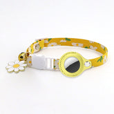 Colorful anti loss small pet collars in yellow, green, purple, and pink made of PU material, adjustable size 22-34cm