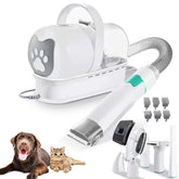 White Vacuum Trimming 7-in-1 multifunctional pet grooming device for dogs made of ABS material