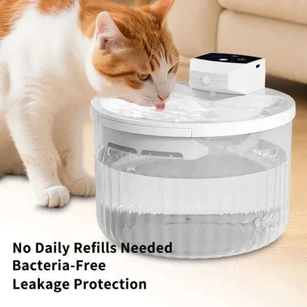 PetZen large capacity pet water fountain with ultra-quiet pump and continuous flow encouraging healthy drinking habits