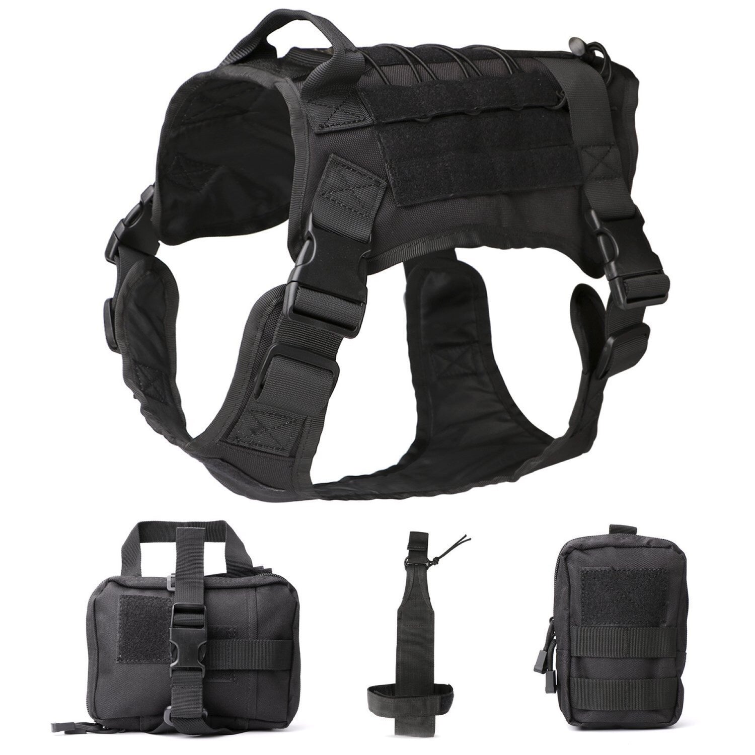 Outdoor Dog Vest Five Piece Suit Tactical Dog Clothing Dog Supplies null