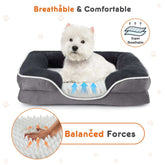 Memory foam pet bed with washable cover and non-slip base for small dogs and cats