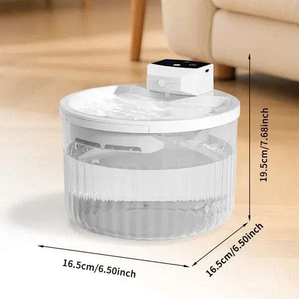 PetZen large capacity pet water fountain with ultra-quiet pump and automatic continuous water flow