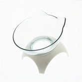 Non Slip Double Cat Bowl With Raised Stand Pet Food Cat Feeder Protect Cervical Vertebra Dog Bowl Transparent Pet Products null