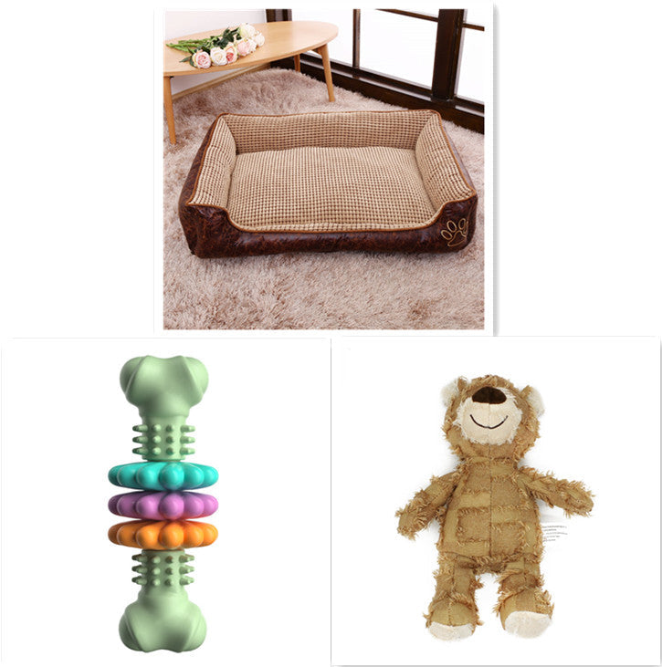 PetZen Washable Pet Bed with removable cover and non-slip base in various sizes for pets