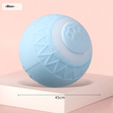 Blue and pink automatic moving bouncing rolling ball smart cat toy made of silicone for indoor kittens