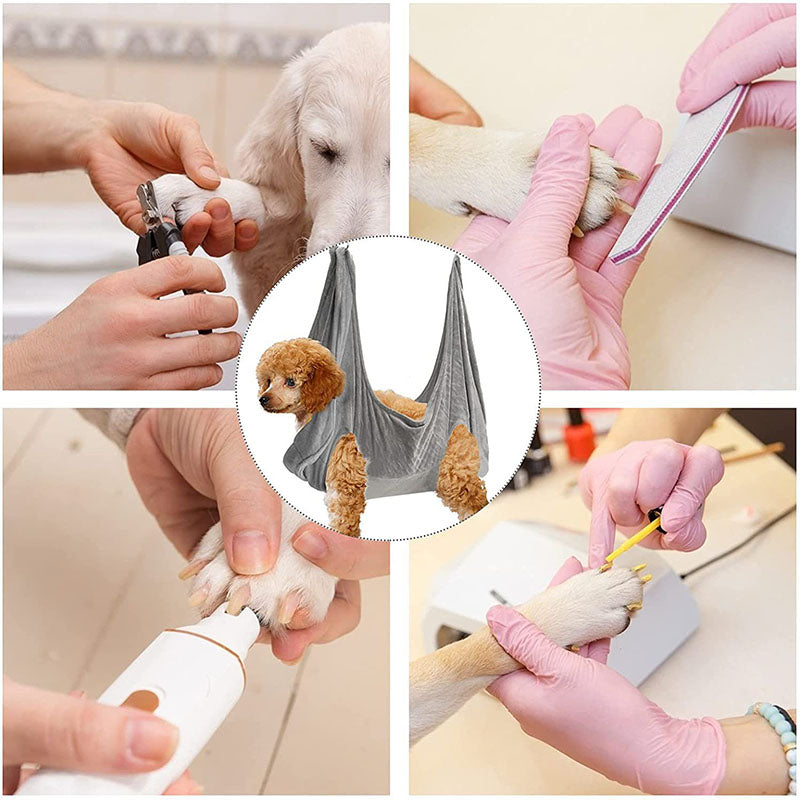 Pet Dog Cat Grooming Hammock Harness Dog Hammock Restraint Bag Helper Breathable Dogs Grooming Trimming Hammock Helper Cats null