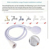 Portable handheld faucet sprayer attached to sink faucet for shampooing and pet bathing, durable ABS material, easy to install and use at home or travel