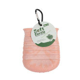 Blue 2 in 1 dog paw cleaner cup with silicone bristles for pet foot washing and grooming