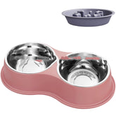Pet slow feeding bowl in multiple colors with removable stainless steel insert for dogs and cats