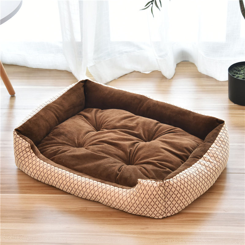 Kennel pet supplies large dog bed with Golden Retriever on autumn winter cotton mat