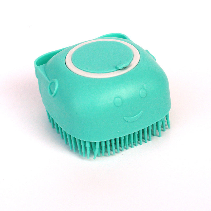 Silicone Dog Bath Massage Gloves Brush Pet Cat Bathroom Cleaning Tool Comb Brush For Dog Can Pour Shampoo Dog Grooming Supplies null