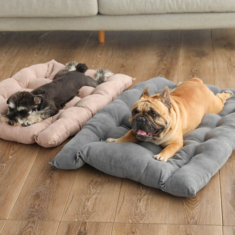 Summer folding dog sofa bed soft pet mat in moonlight gray for small and medium dogs