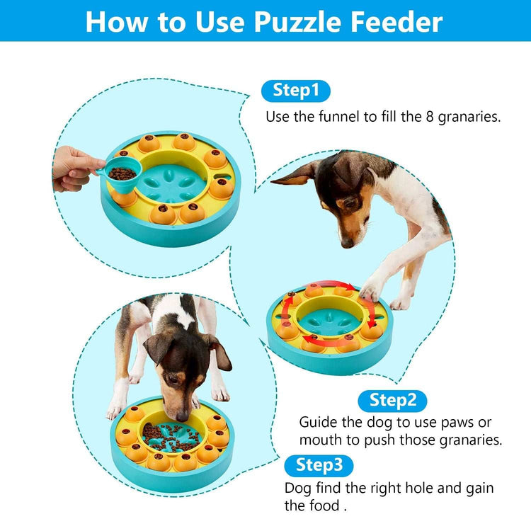 1Pc Dog Puzzle Food Feeder Slow Feeding Bowl Interactive Toy Dog Treat Dispensing Toy For IQ Training Mental Enrichment For Small Medium Large Dog Cat null