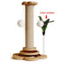 Heavy-duty cat scratching post with natural sisal rope, pine wood base, and interactive toys