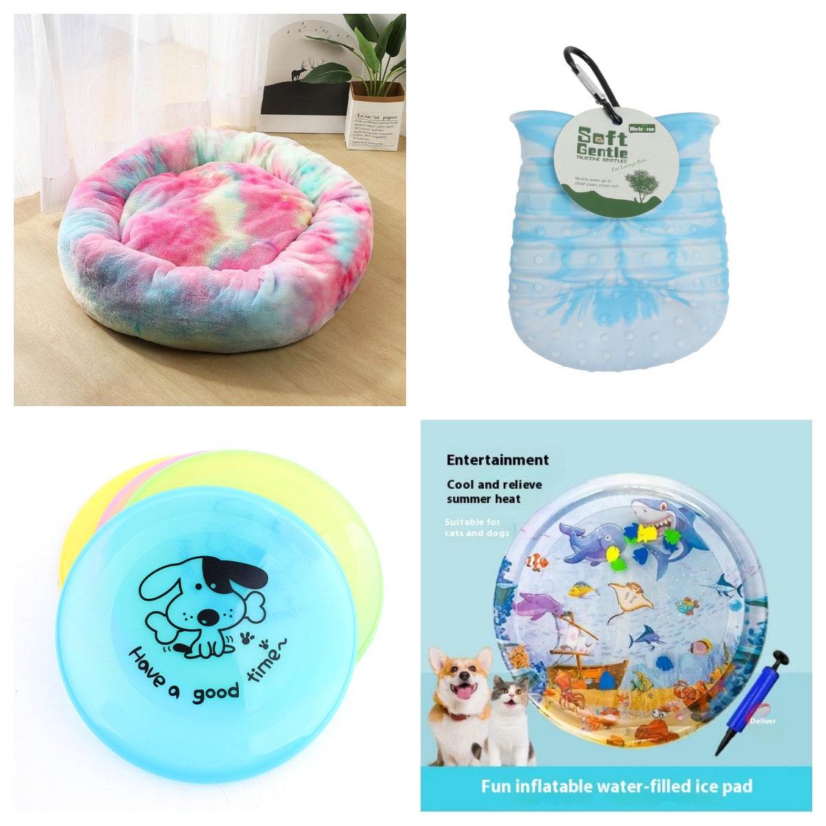 Silicone Flying Saucer Funny Pets Dog Cat Toy Dog Game Flying Discs Resistant Chew Puppy Training Interactive Pet Supplies null