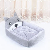 Kennel removable and washable teddy cartoon pet nest dog bed in multiple sizes for large dogs