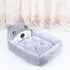 Kennel removable and washable teddy cartoon pet nest dog bed in multiple sizes for large dogs