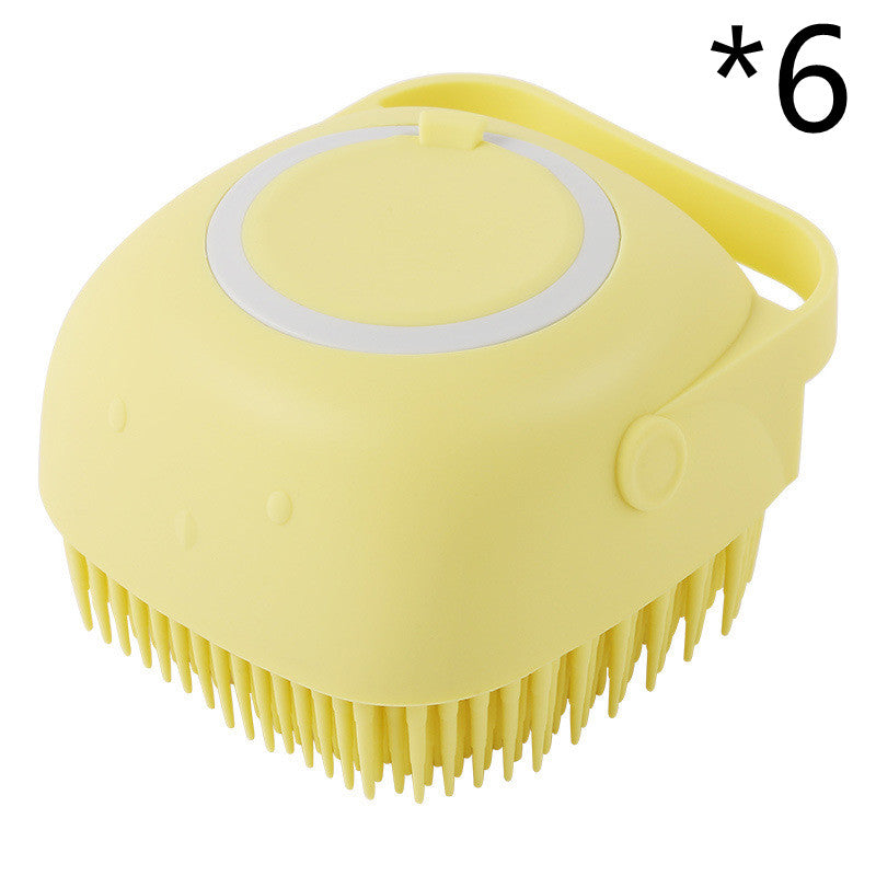 Silicone Dog Bath Massage Gloves Brush Pet Cat Bathroom Cleaning Tool Comb Brush For Dog Can Pour Shampoo Dog Grooming Supplies null