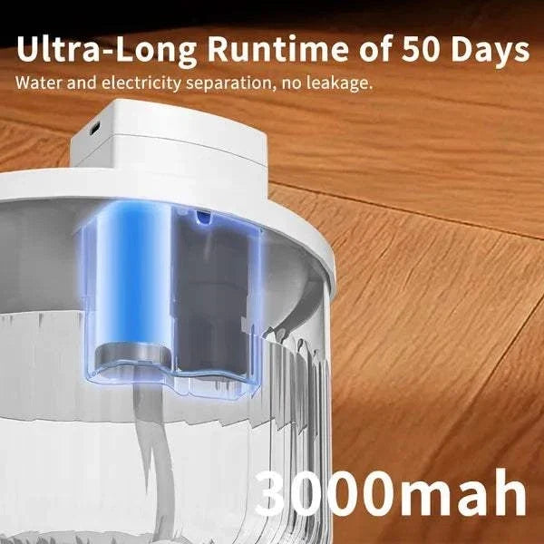 PetZen large capacity pet water fountain with ultra-quiet pump and continuous water flow promoting healthy drinking