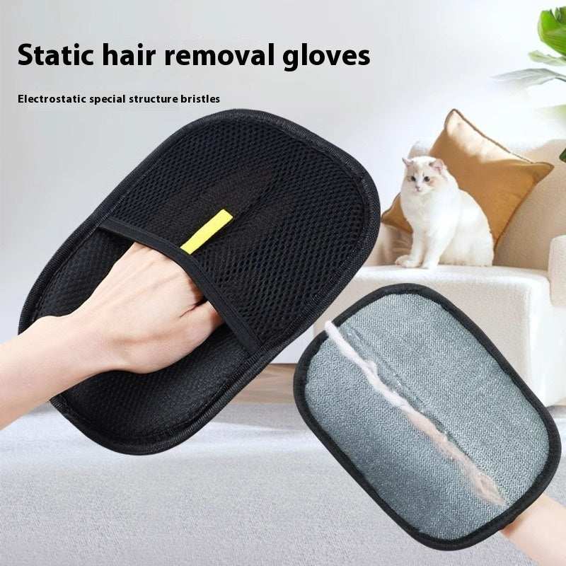 Pet Hair Remover Mitt Pet Hair Remover Gloves Deshedding Brush Glove For Dog Cat Rabbit With Long Short Curly Hair null