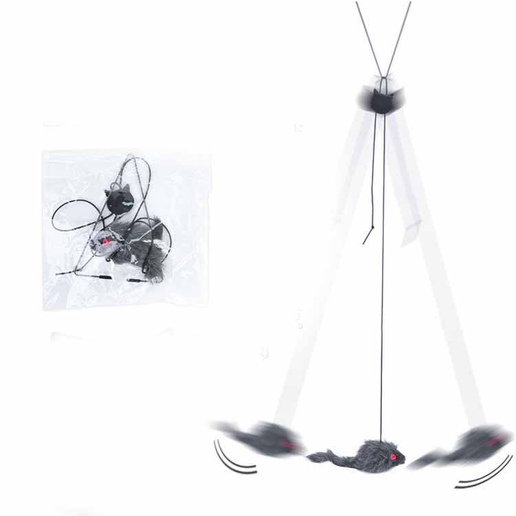 Pet Telescopic Hanging Door Small Mouse Pets Cat Toy null