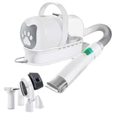 White Vacuum Trimming 7-in-1 Multifunctional Pet Grooming Device for Dogs made of ABS material
