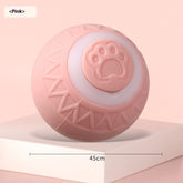 Automatic moving bouncing smart cat toy ball in blue and pink silicone for indoor kittens