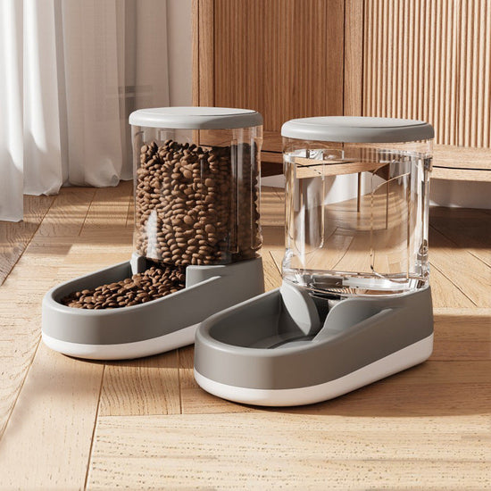 Automatic cat water fountain and pet feeder in various colors