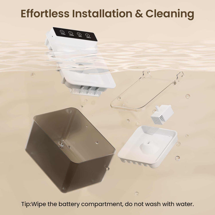 PetZen 3L automatic pet water fountain with motion sensor, USB-C charging, and 3-liter capacity for cats and small dogs