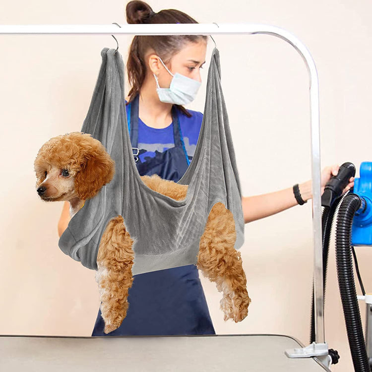 Pet Dog Cat Grooming Hammock Harness Dog Hammock Restraint Bag Helper Breathable Dogs Grooming Trimming Hammock Helper Cats null