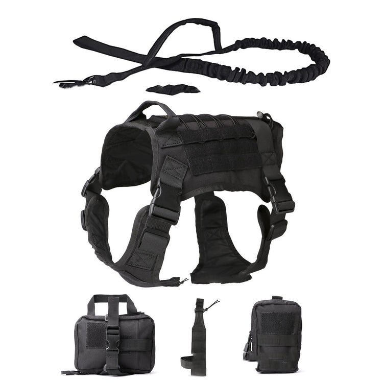 Outdoor Dog Vest Five Piece Suit Tactical Dog Clothing Dog Supplies null
