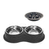 Pet slow feeding bowl with removable stainless steel and PP insert in multiple colors