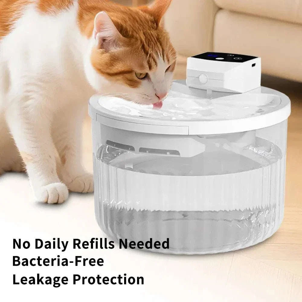 PetZen large capacity pet water fountain with ultra-quiet pump and continuous water flow for healthy pet hydration