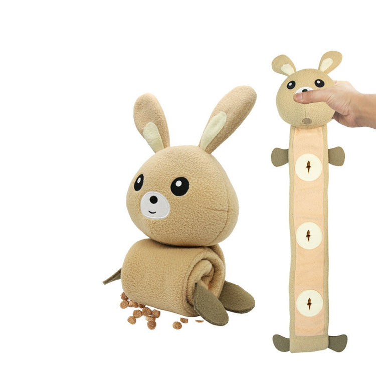 PetZen Sniff & Bite Training Toy plush poached bunny soundmaking chew-resistant dog toy