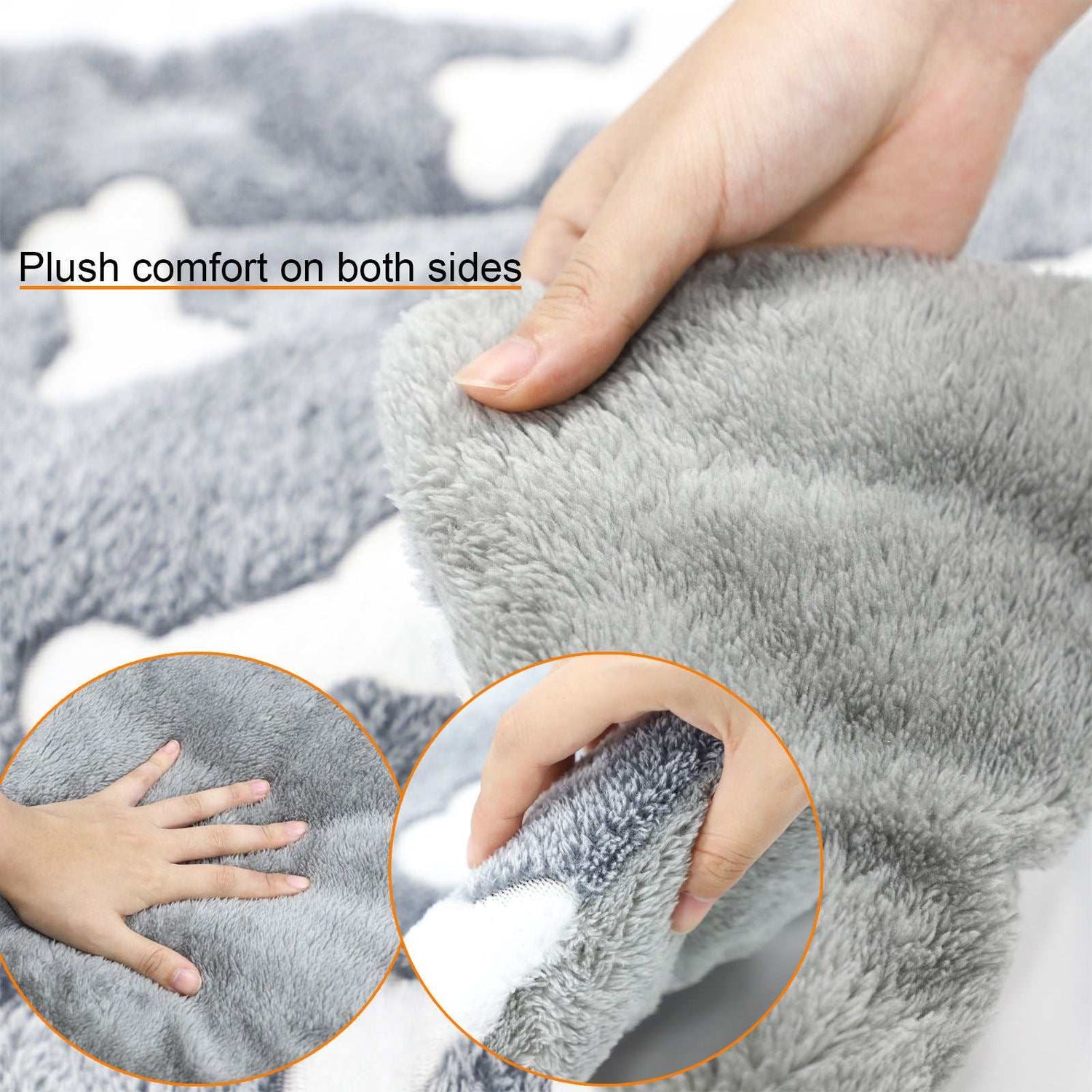 Self-warming cat bed mat with reversible fleece, soft coral velvet, non-slip backing, and machine washable for dogs and cats