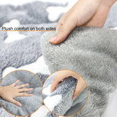 Self-warming cat bed mat with reversible fleece, soft coral velvet, non-slip backing, and machine washable for dogs and cats