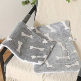 Self-warming soft fleece cat and dog bed mat with non-slip backing and washable design