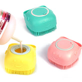 Silicone Dog Bath Massage Gloves Brush Pet Cat Bathroom Cleaning Tool Comb Brush For Dog Can Pour Shampoo Dog Grooming Supplies null