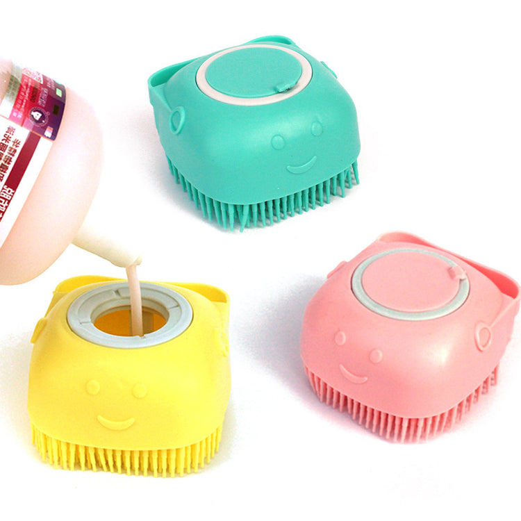 Silicone Dog Bath Massage Gloves Brush Pet Cat Bathroom Cleaning Tool Comb Brush For Dog Can Pour Shampoo Dog Grooming Supplies null