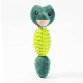 PetZen Chew & Squeak Plush Dog Toys in six animal designs with soft plush and durable TPR materials, featuring a squeaker for dog entertainment