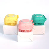 Silicone Dog Bath Massage Gloves Brush Pet Cat Bathroom Cleaning Tool Comb Brush For Dog Can Pour Shampoo Dog Grooming Supplies null