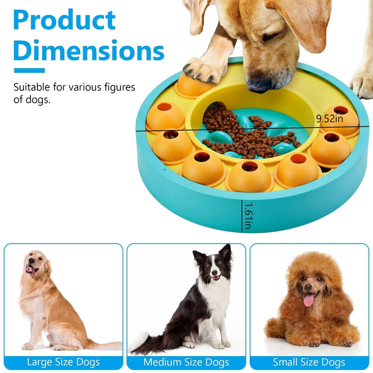 1Pc Dog Puzzle Food Feeder Slow Feeding Bowl Interactive Toy Dog Treat Dispensing Toy For IQ Training Mental Enrichment For Small Medium Large Dog Cat null
