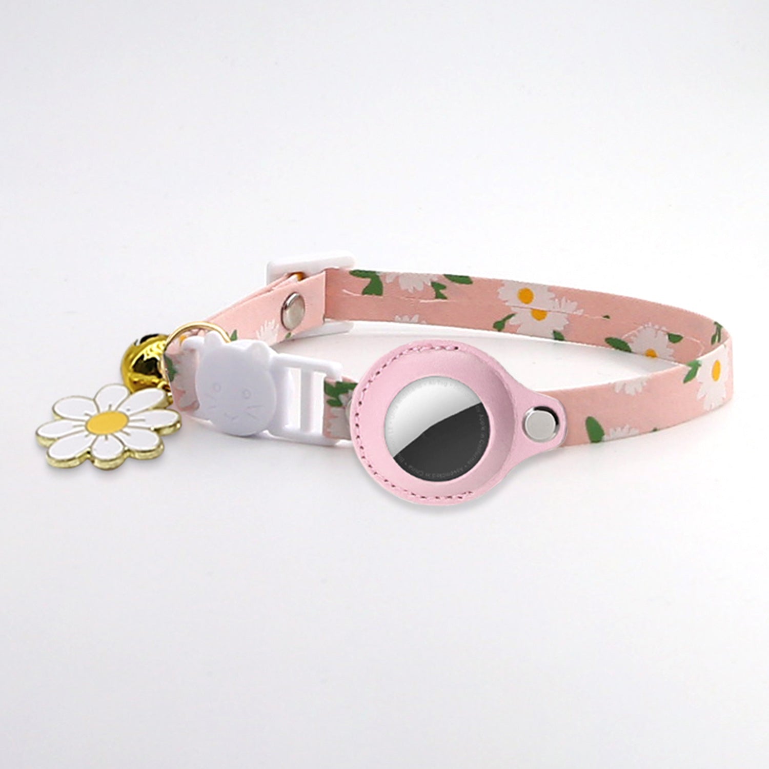 Anti loss small pet collar in yellow, green, purple, and pink colors made of PU material, adjustable size 22-34cm